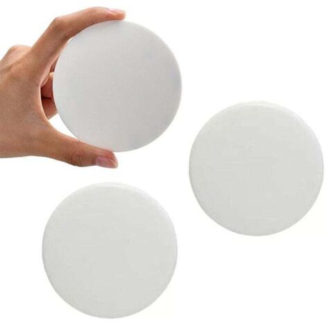 Tope de manija de puerta KZQ, protector de pared de silicona, adhesivo redondo de goma suave, almohadillas para tope de puerta (diámetro grande y redondo de 8 cm)