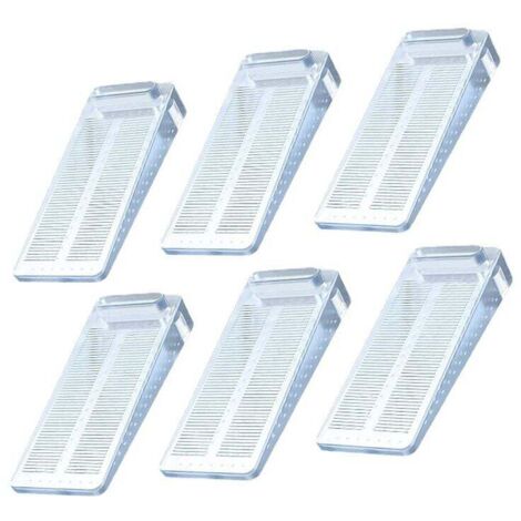 Tope de puerta, 6 piezas, cuña de puerta de suelo antideslizante con altura regulable, estas cuñas se pueden utilizar en cualquier superficie como azulejos, hormigón, cemento, alfombras, suelos lamina
