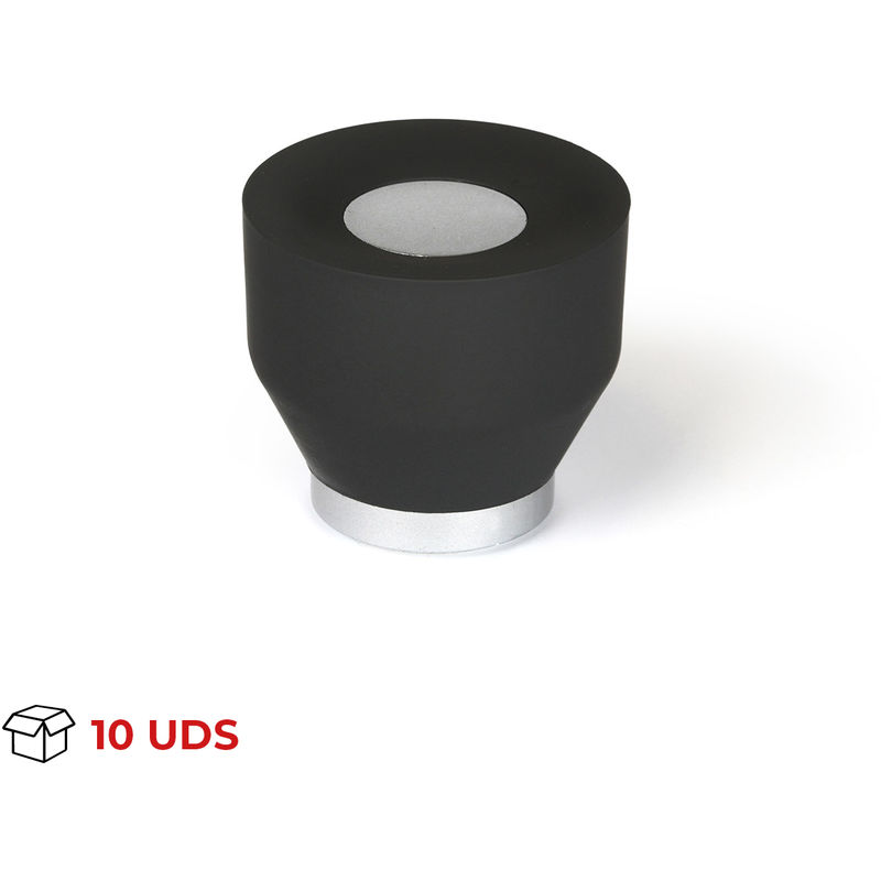 

REI - Tope de Puerta | Estilo Decorativo | Protege Paredes y Puertas Frente a Impactos | Fabricado en TPS | Acabado en Antracita - Aluminio | Medidas