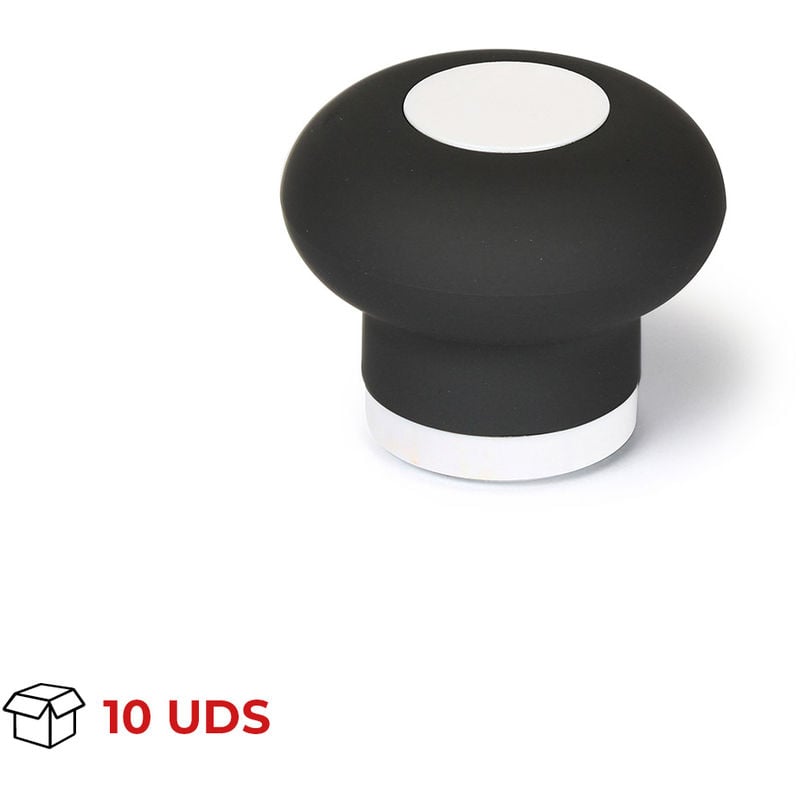 

REI - Tope de Puerta | Estilo Decorativo | Protege Paredes y Puertas Frente a Impactos | Fabricado en TPS | Acabado en Antracita - Blanco | Medidas