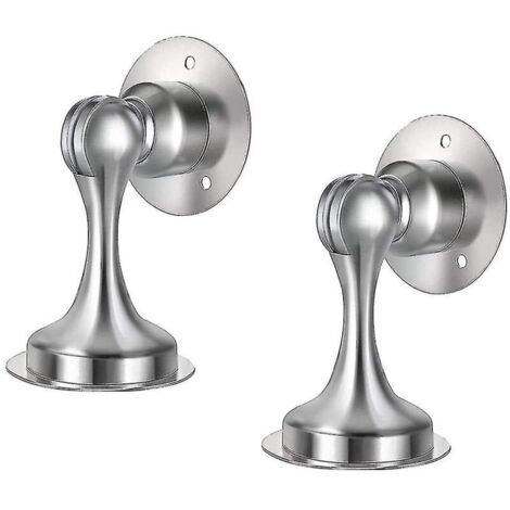Tope de puerta anticolisión para interiores, resistente a la corrosión y duradero, cinta adhesiva de doble cara, sin perforaciones (2 piezas)