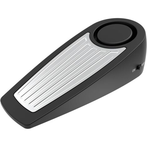 Tope de puerta con alarma para hogares, dormitorios y hoteles, 130 dB, fácil de instalar, tope de suelo fiable y portátil, paquete de 1, negro.