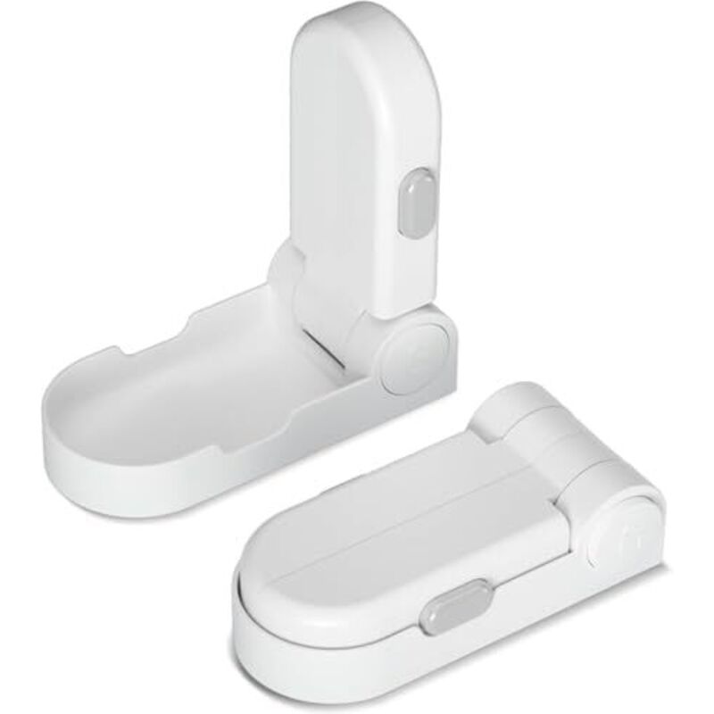 Csparkv - Tope de puerta con cerradura de seguridad para bebés (mejorado), paquete de 2 cerraduras de seguridad para niños con adhesivo 3M,