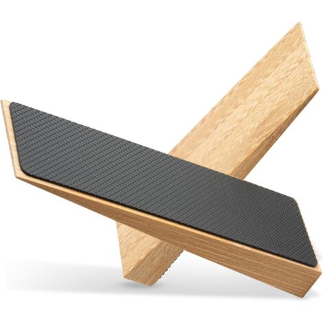 Tope de puerta de bambú antideslizante - Juego de 6 topes de madera - Tope de puerta resistente con base de goma - Tope de puerta para todo tipo de suelos y puertas - Tope de puerta