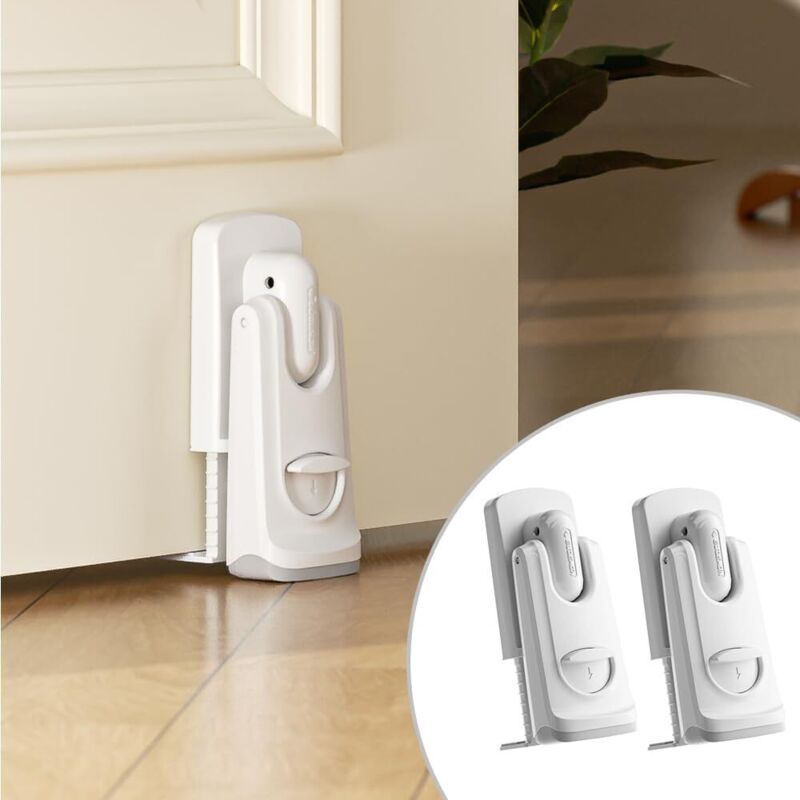 Tope de puerta de seguridad para bebés, protector de dedos para niños y tope de puerta para mascotas (2 piezas)
