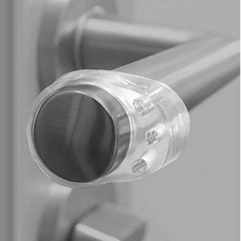 Tope de puerta de silicona anticolisión para proteger paredes y muebles, manija de puerta transparente, tope de puerta de dormitorio, 10 unidades