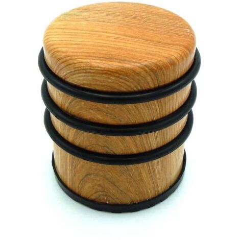 Tope de puerta imitación madera y goma
