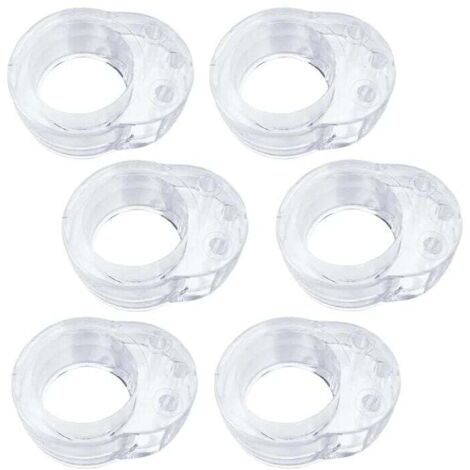 Tope de puerta KZQ, 6 piezas de goma transparente, de silicona, para pomo de puerta, parachoques de puerta, protección de pared, antipomo.
