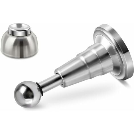 Tope de puerta magnético con amortiguador hidráulico, acero inoxidable resistente, soporte de tope de puerta magnético para montaje en pared
