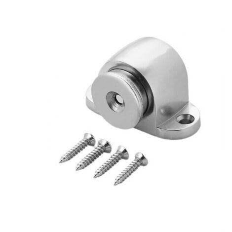 Tope de puerta magnético de metal cepillado con ventosa para montaje en el suelo