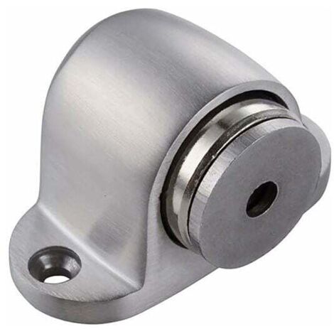 Tope de puerta magnético de metal cepillado para montaje en suelo
