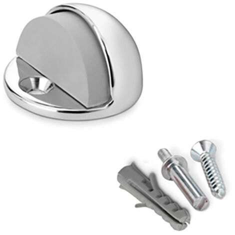 Tope de puerta metalico con tornillo cromado (blister) inofix