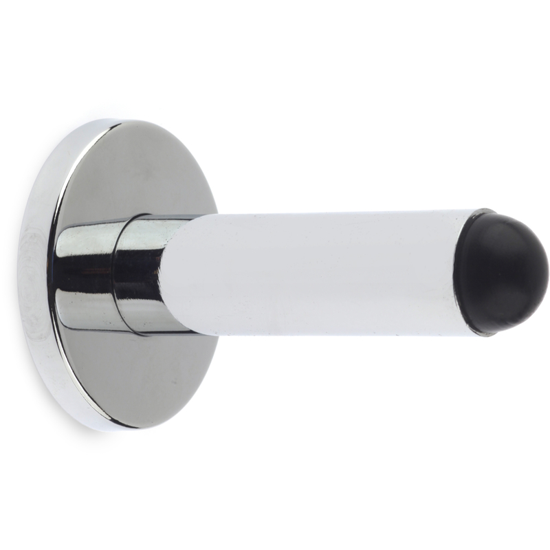 

REI - Tope de Puerta | Estilo Funcional | Protege Paredes y Puertas Frente a Impactos | Fabricado en Acero Inox | Acabado en Inox brillo | Medidas