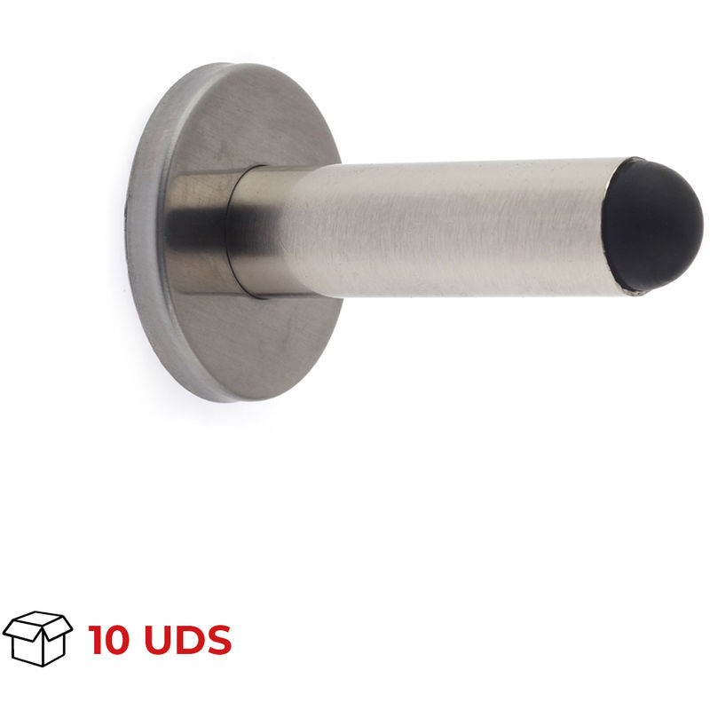 

REI - Tope de Puerta | Estilo Funcional | Protege Paredes y Puertas Frente a Impactos | Fabricado en Acero Inox | Acabado en Inox mate | Medidas