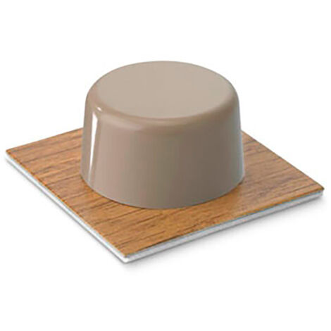 Tope De Puerta Pvc Base Metálica 18x45x45mm Beige Parquet Adhesivo Inofix