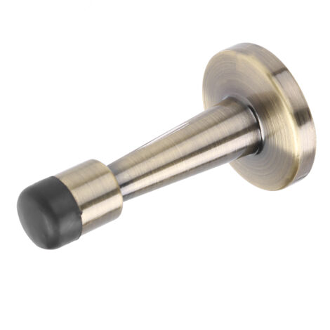 Tope de puerta robusto de zinc, resistente a la corrosión, con pestillo de bronce, 4 cm, para hogar/hotel/oficina, tornillos incluidos.