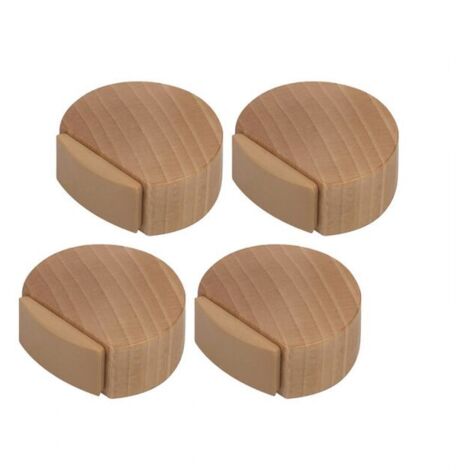Tope de puerta - Tope de puerta de madera autoadhesivo para suelos y parquet - Tope de puerta (roble natural)