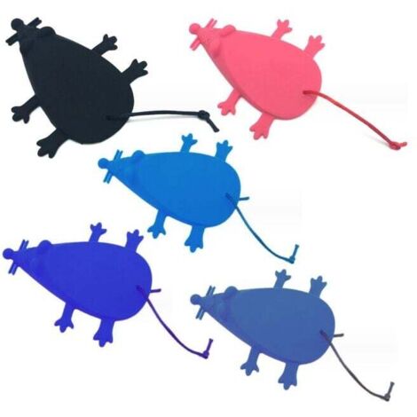 Tope de puerta universal de silicona para ratón, protector de dedos tipo cuña (paquete de 4, colores surtidos)