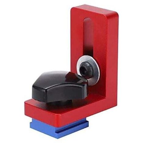Tope de riel de inglete tipo T KZQ 30, tope de riel con ranura en T de aleación de aluminio, localizador de canal, soporte de riel para carpintería, herramienta manual para bricolaje