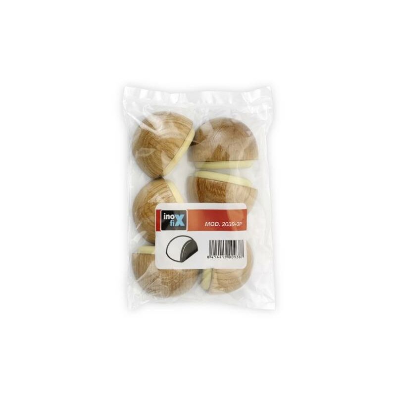 

Tope Madera adhesivo Roble bolsa 6 unidades 2039 - Inofix