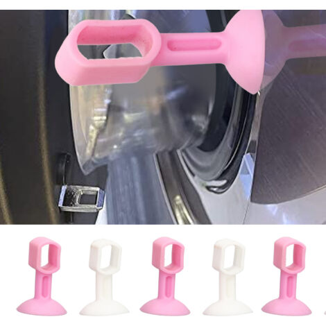 Tope para puerta de lavadora – Soporte de ventilación que bloquea los olores, 10 unidades, blanco-rosa, material de goma suave, 5 cm de altura