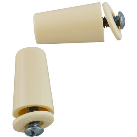 Tope Persiana Con Tornillo Blister 2 Marfil 40 Mm - NEOFERR - Ph1033..