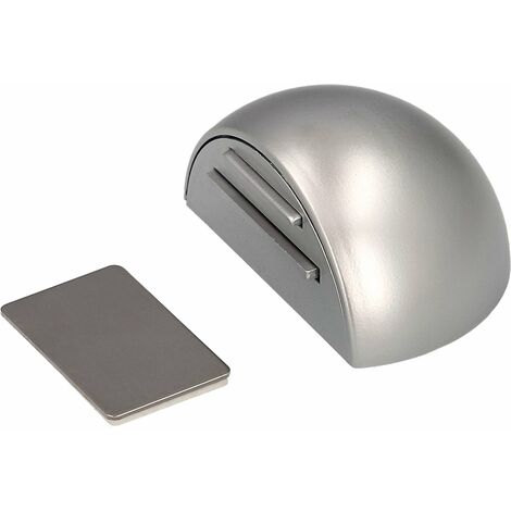 Tope Puerta Adhesivo con Imán Retenedor Cromo Mate