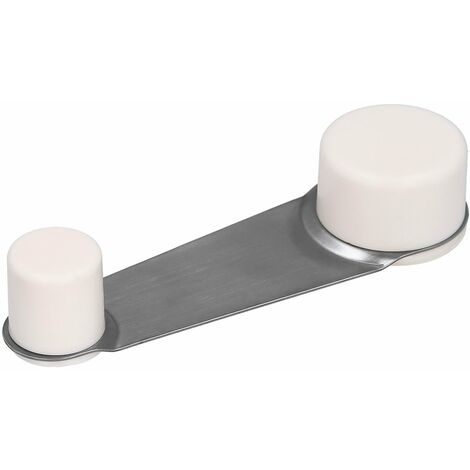 Tope Puerta Adhesivo con Retenedor Blanco