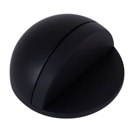 Tope puerta adhesivo zamak semicircular goma negra pared
