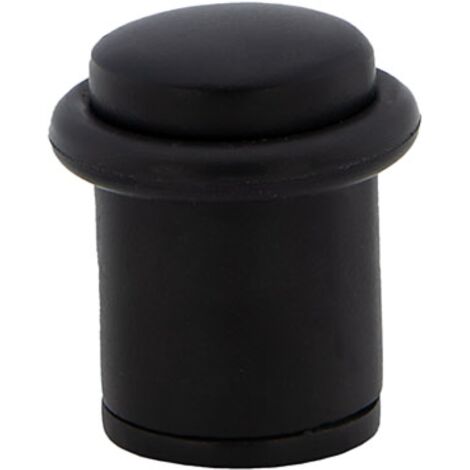 Tope puerta cilíndrico acero inox negro amortiguador 20mm