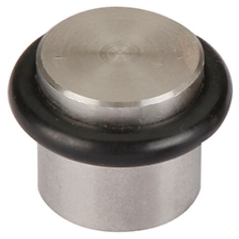 Tope puerta cilíndrico acero inoxidable níquel satinado 24mm