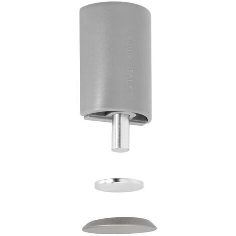 tope puerta sobreponer modelo stoppino-x acabados gris, negro y blanco acabado gris metal
