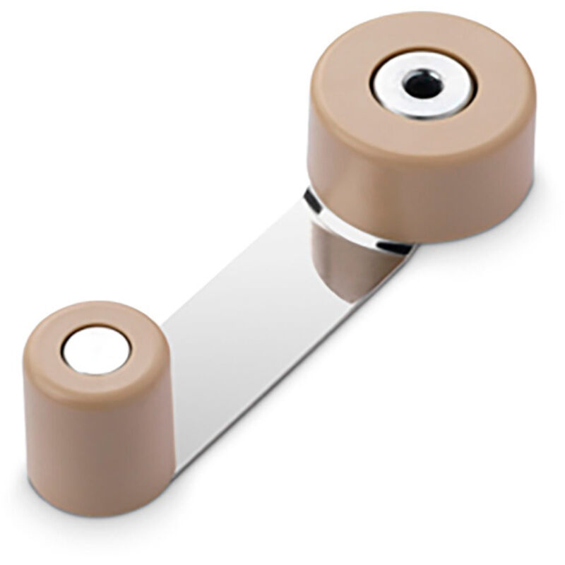 Tope De Puerta Con Retenedor Giratorio Caucho Inoxidable 24x34x101mm Beige Adhesivo Inofix