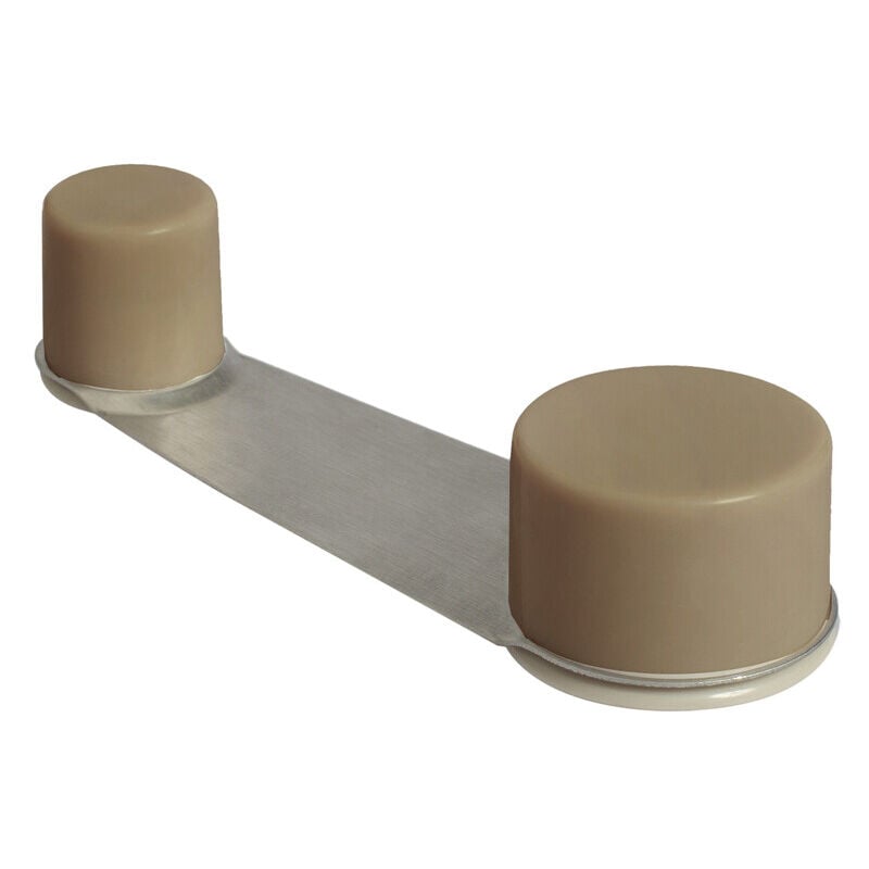 

Tope retenedor giratorio para puertas beige adhesivo y tornillos (Köppels T2001X) (Blíster)