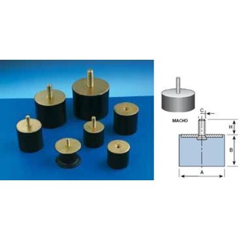 TOPE SIMPLE MACHO M-8 - 25X22 MM