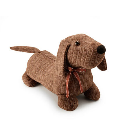 Tope textil sujetapuertas 1kg perro marrón. inofix