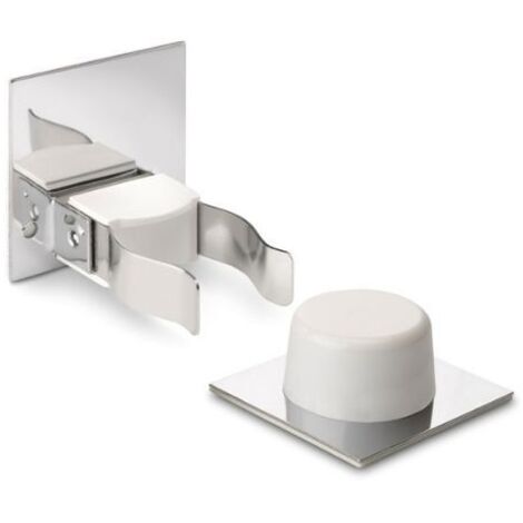 Tope y retenedor pinza adhesivos para puerta