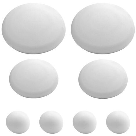 Topes Adhesivos para Paredes / Puertas / Ventanas / Mobiliario 2 x Ø 60 mm. / 2 x 40 mm. / 4 x 22 mm. (Blister 8 piezas)