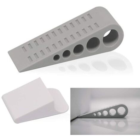Topes de puerta de goma YMYNY, paquete de 3 (3,17 cm), no tóxicos (seguros para niños y mascotas), antideslizantes, para ventanas, aptos para alfombras, suelos duros y parqué, 124 x 40 x 30 mm (3 unid