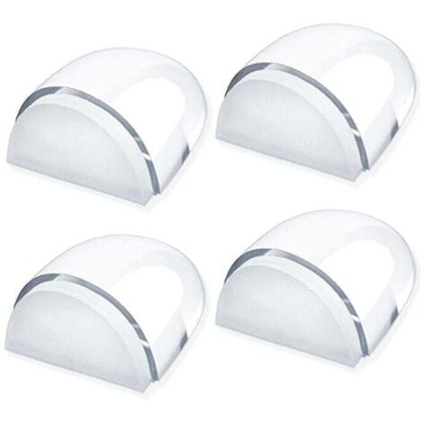 Topes de puerta KZQ, [Juego de 4] Topes y protectores de puerta transparentes, Topes adhesivos para suelos y parqué, Topes de puerta para protección de puertas y paredes