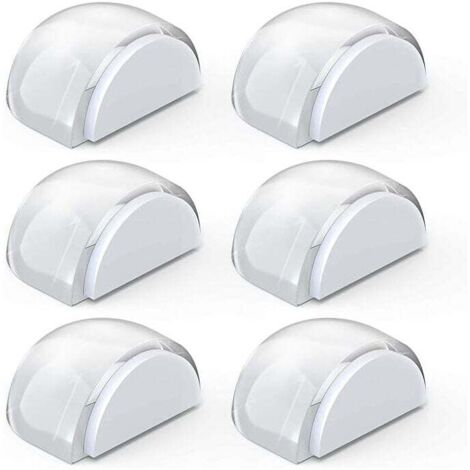 Topes de puerta KZQ, transparentes, adhesivos para suelos y parqué, protectores para puertas y paredes, 6 unidades