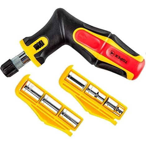 TOPEX - 15 PEZZI - CONFEZIONE CON GIRAVITE E PUNTE AD INNESTO