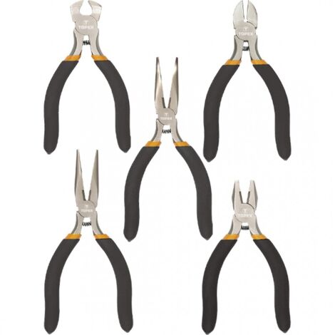 TOPEX -  5 PEZZI - SET PINZE DI PRECISIONE - 3x115MM 2x130MM