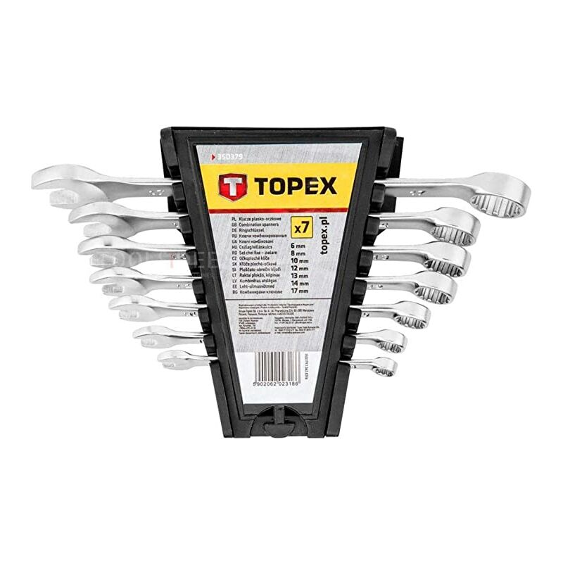 Image of 7 pezzi - chiavi combinate 6-17MM - Topex