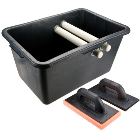 Topex Fliesenleger-Set: 40-Liter-Behälter + Kelle