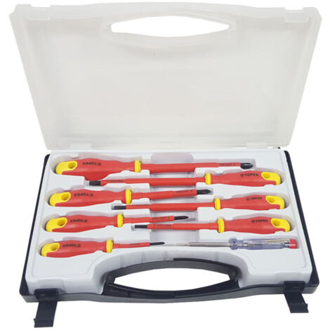 Topex Set 39D674 8 isolierte Schraubenzieher für Elektrik