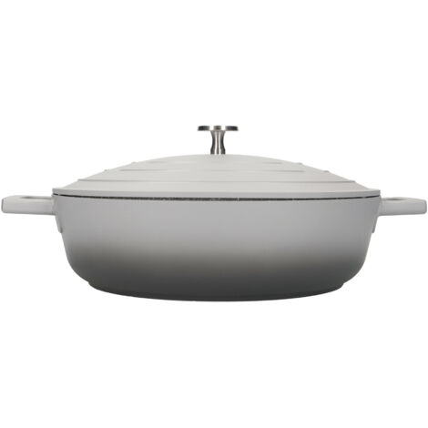 Topf Aster Gussaluminium 4 Liter grau Schatten 28 cm