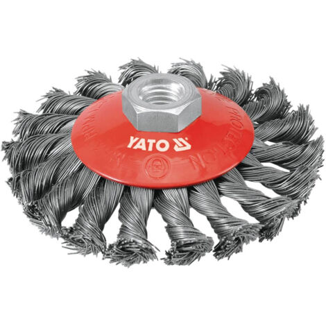Topfbürste Ø 100 mm, gezopfter Draht, M14