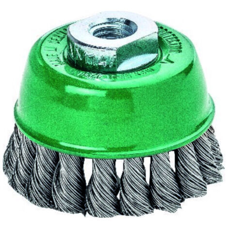 Topfbürste Ø 65 mm M14 Drahtstärke 0,3 mm Edelstahl 12500 min-¹