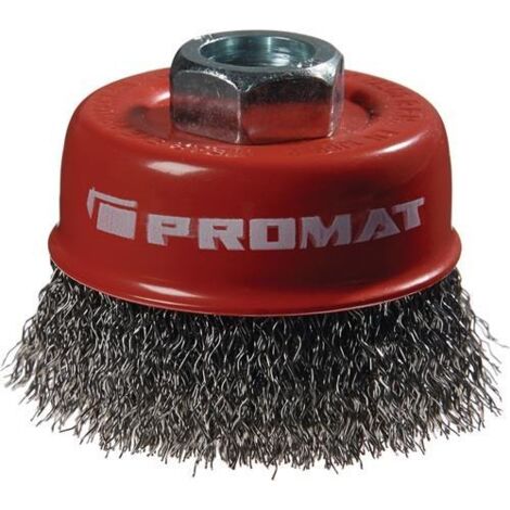 Topfbürste D.60mm M14 Draht-D.0,3mm Stahl PROMAT